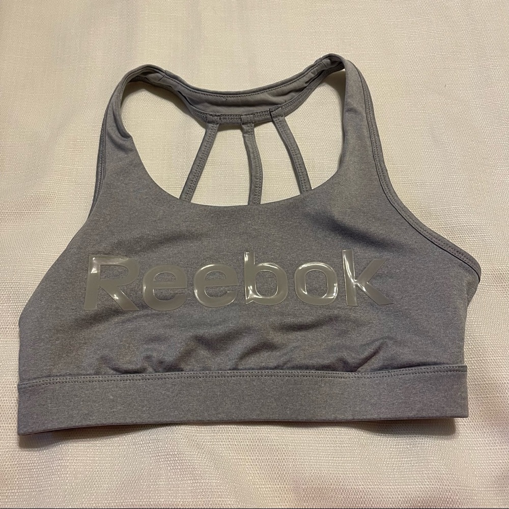 Gray Reebok Sports Bra - Size Small